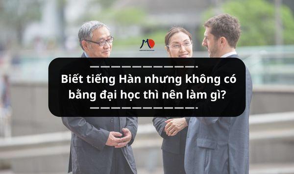 Biết tiếng Hàn nhưng không có bằng đại học thì nên làm gì?