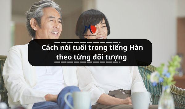 Cách nói tuổi trong tiếng Hàn theo từng đối tượng