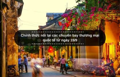Chính thức nối lại các chuyến bay thương mại quốc tế từ ngày 15/9