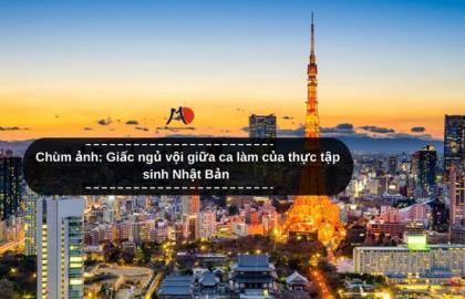 Chùm ảnh: Giấc ngủ vội giữa ca làm của thực tập sinh Nhật Bản