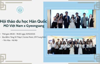 MD Việt Nam tổ chức Hội thảo Du học Hàn Quốc 2025 cùng Đại học Quốc gia Gyeongsang