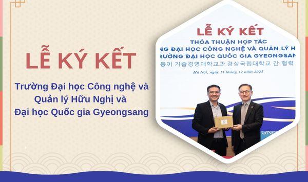 Hợp tác giữa Trường Đại học Công nghệ và Quản lý Hữu Nghị và Đại học Quốc gia Gyeongsang