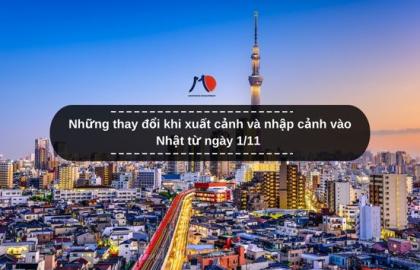 Những thay đổi khi xuất cảnh và nhập cảnh vào Nhật từ ngày 1/11