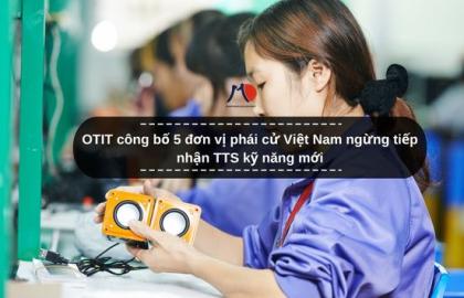 OTIT công bố 5 đơn vị phái cử Việt Nam ngừng tiếp nhận TTS kỹ năng mới