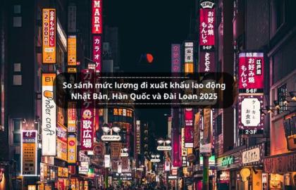 So sánh mức lương đi xuất khẩu lao động Nhật Bản, Hàn Quốc và Đài Loan 2025