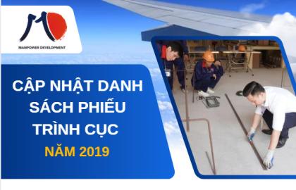 Danh sách phiếu trình cục đơn hàng XKLĐ Nhật Bản năm 2019 – Công ty MD Việt Nam